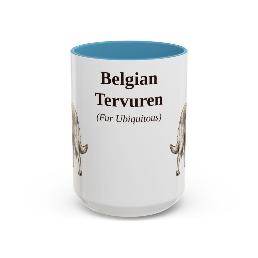 15oz Belgian Tervuren Latin Mug, Vintage Dog Coffee Mug, Dog Lover Gift