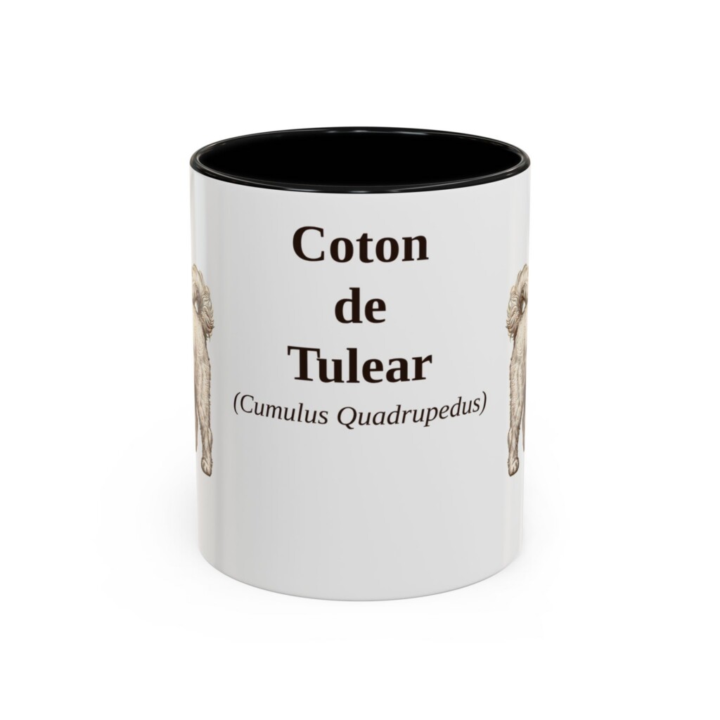 11oz Coton de Tulear Latin Mug, Vintage Dog Coffee Mug, Dog Lover Gift