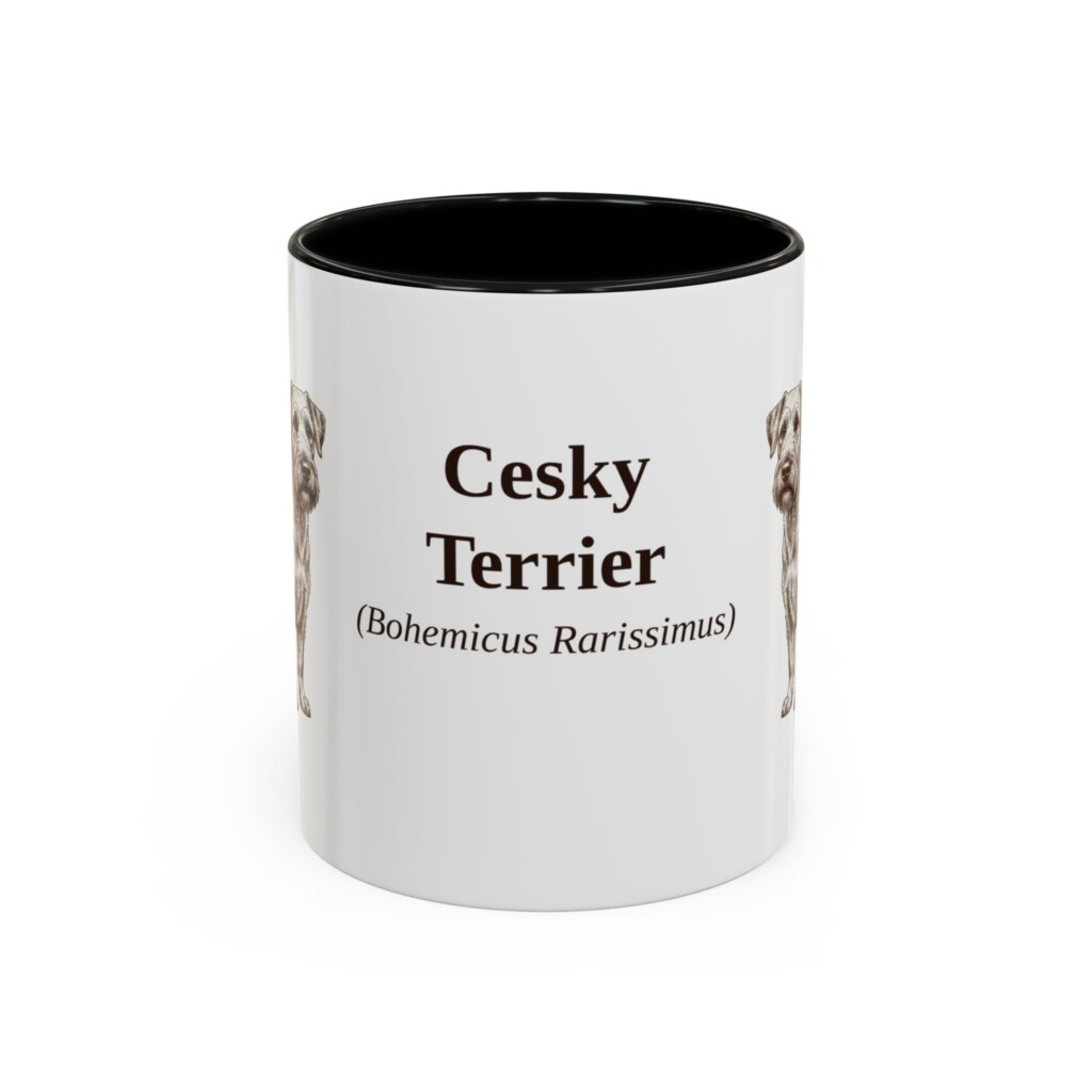 11oz Cesky Terrier Latin Mug, Vintage Dog Coffee Mug, Dog Lover Gift