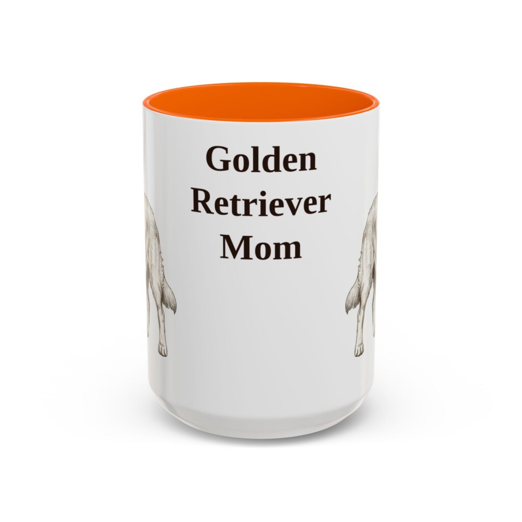 4074116770994081724_2048-1.jpeg 15oz Golden Retriever Dog Mom Mug, Vintage Sketch Coffee Mug, Dog Mom Gift
