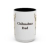 15oz Chihuahua Dog Dad Mug, Vintage Sketch Coffee Mug, Dog Dad Gift