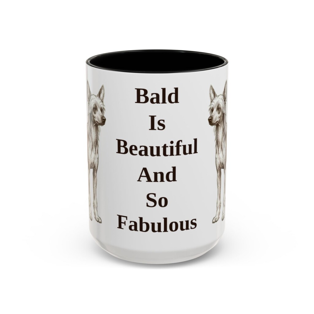 15oz Funny Chinese Crested Mug, Vintage Dog Coffee Mug, Dog Lover Gift