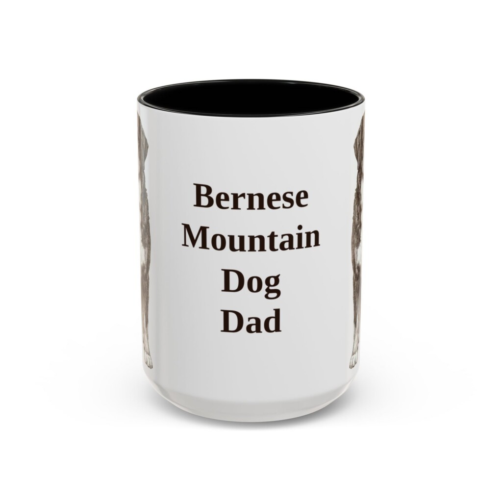4176551958054629892_2048.jpeg 15oz Bernese Mountain Dog Dog Dad Mug, Vintage Sketch Coffee Mug, Dog Dad Gift