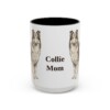 15oz Collie Dog Mom Mug, Vintage Sketch Coffee Mug, Dog Mom Gift