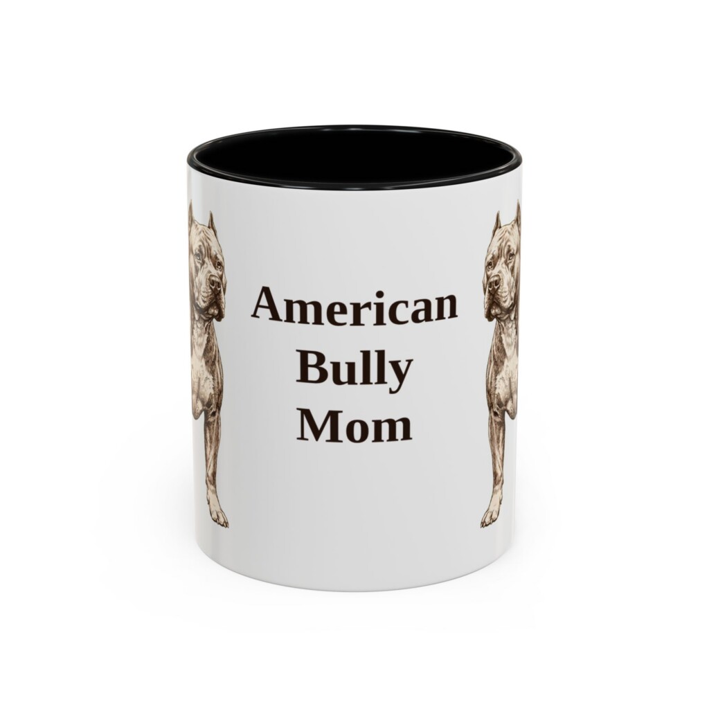 11oz American Bully Dog Mom Mug, Vintage Sketch Coffee Mug, Dog Mom Gift