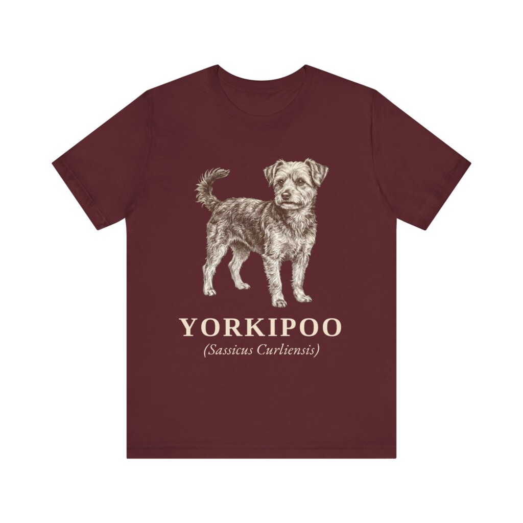 Yorkipoo Latin Shirt, Vintage Dog Sketch Tee, Dog Latin Gift