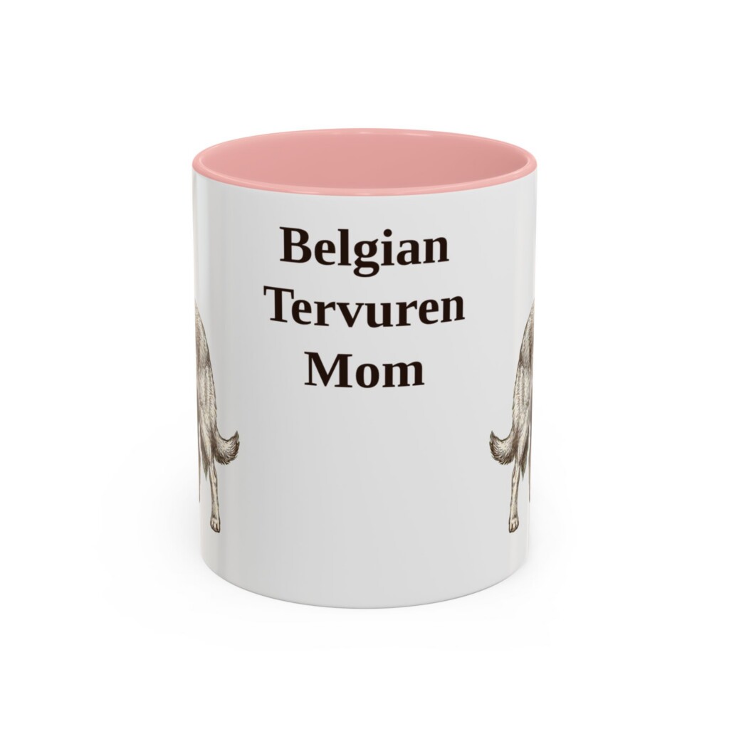 11oz Belgian Tervuren Dog Mom Mug, Vintage Sketch Coffee Mug, Dog Mom Gift