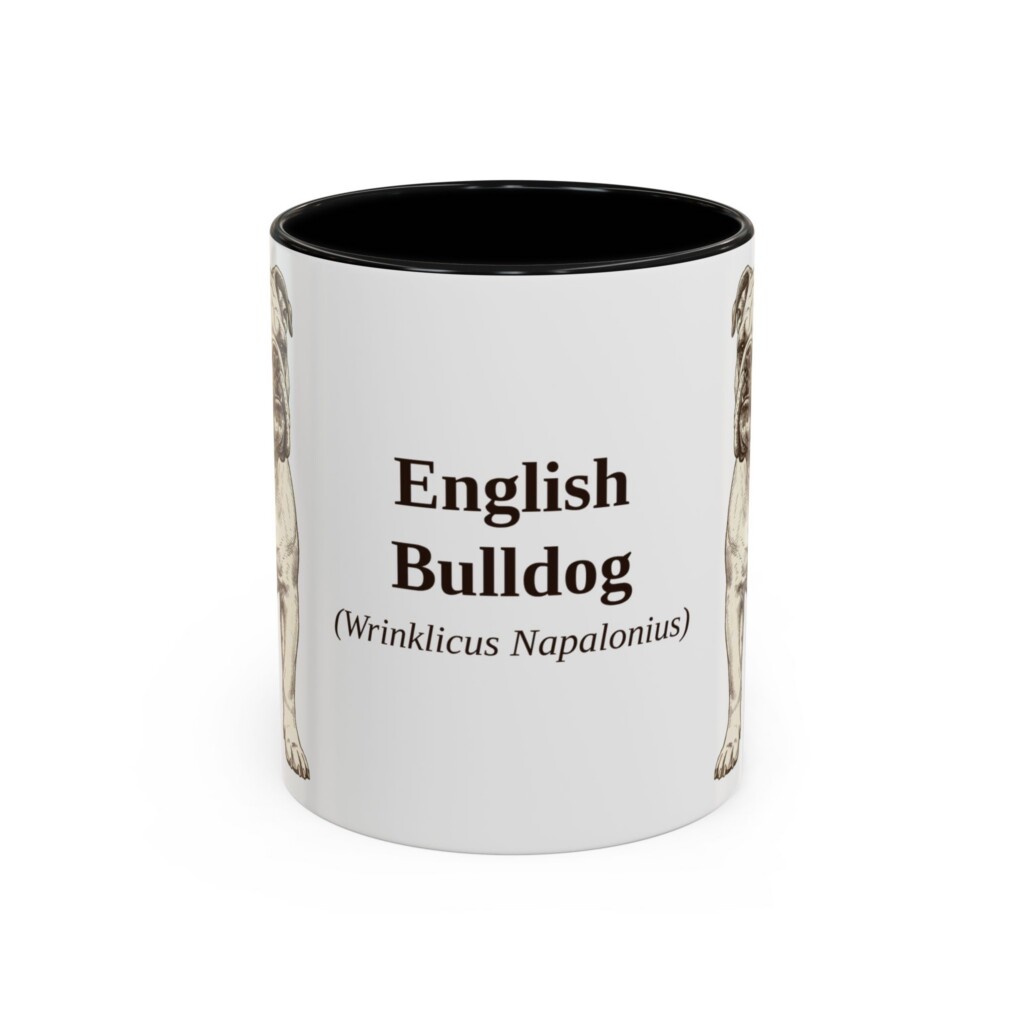 11oz English Bulldog Latin Mug, Vintage Dog Coffee Mug, Dog Lover Gift