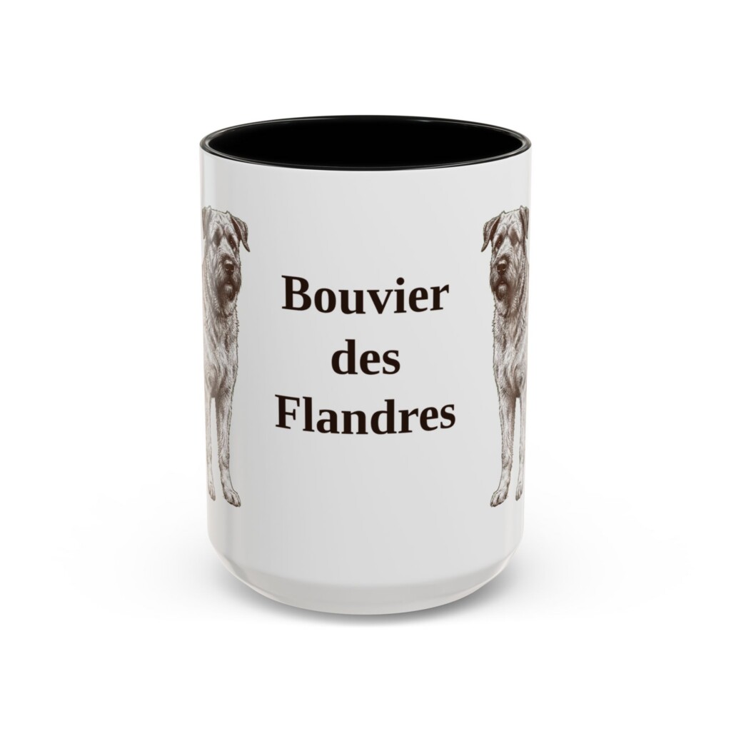 15oz Bouvier des Flandres Mug, Vintage Dog Portrait Coffee Mug, Dog Lover Gift