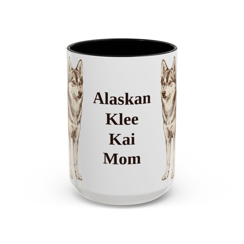 4312772740505035066_2048.jpeg 15oz Alaskan Klee Kai Dog Mom Mug, Vintage Sketch Coffee Mug, Dog Mom Gift