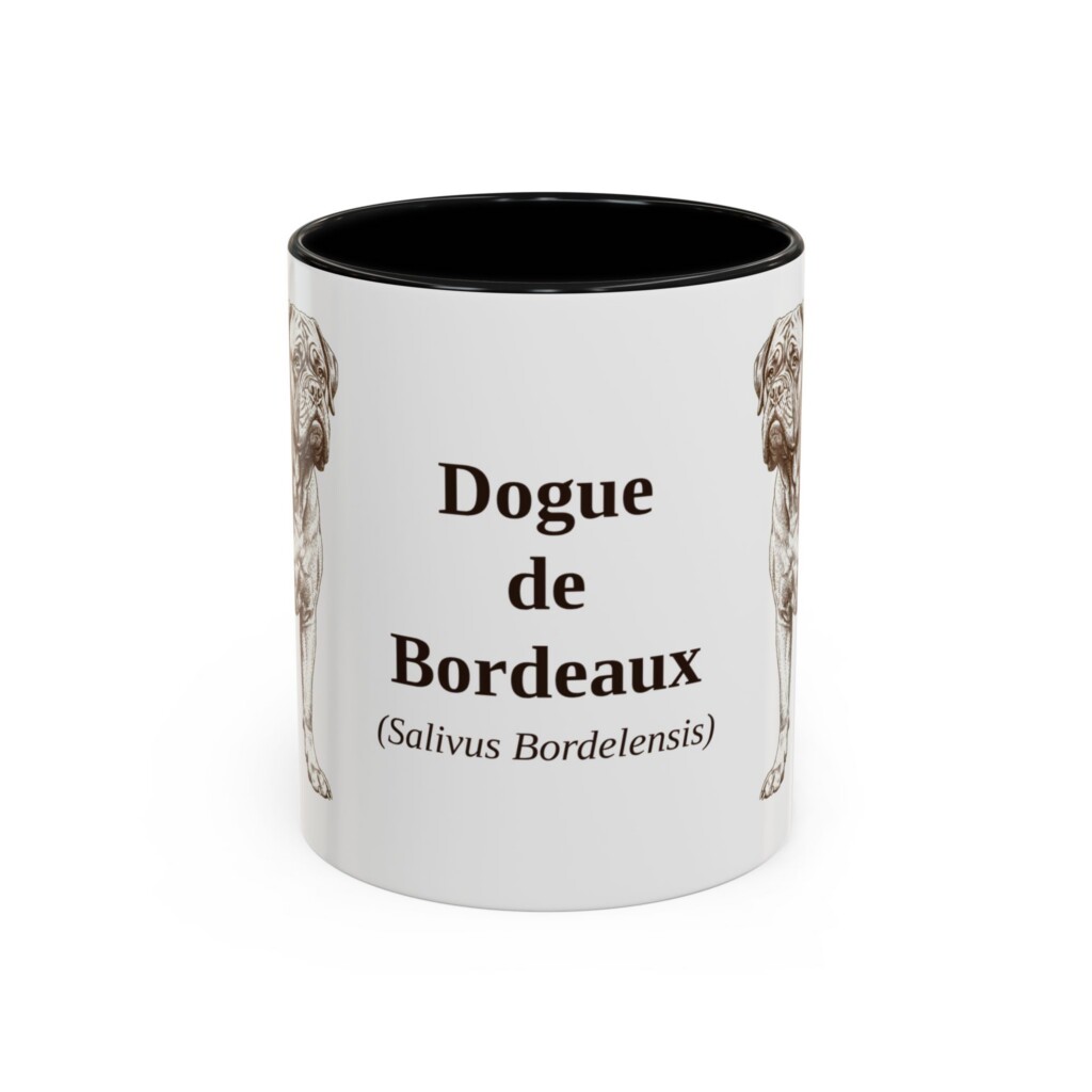11oz Dogue de Bordeaux Latin Mug, Vintage Dog Coffee Mug, Dog Lover Gift