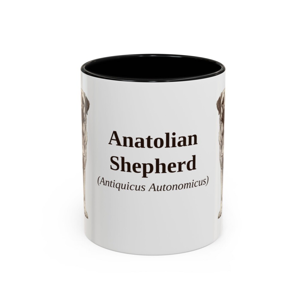 11oz Anatolian Shepherd Latin Mug, Vintage Dog Coffee Mug, Dog Lover Gift