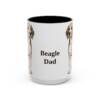 15oz Beagle Dog Dad Mug, Vintage Sketch Coffee Mug, Dog Dad Gift