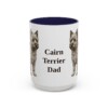 15oz Cairn Terrier Dog Dad Mug, Vintage Sketch Coffee Mug, Dog Dad Gift