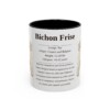 11oz Bichon Frise Mug, Illustrated Dog Breed Facts Coffee Mug, Vintage Dog Keepsake Gift