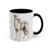 11oz Borzoi Dog Mom Mug, Vintage Sketch Coffee Mug, Dog Mom Gift