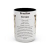15oz Brazilian Terrier Mug, Illustrated Dog Breed Facts Coffee Mug, Vintage Dog Keepsake Gift
