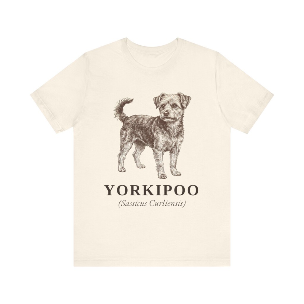 Yorkipoo Latin Shirt, Vintage Dog Sketch Tee, Dog Latin Gift