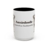 15oz Aussiedoodle Latin Mug, Vintage Dog Coffee Mug, Dog Lover Gift