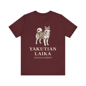 Yakutian Laika Latin Shirt, Vintage Dog Sketch Tee, Dog Latin Gift