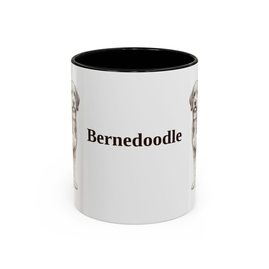 11oz Bernedoodle Mug, Vintage Dog Portrait Coffee Mug, Dog Lover Gift
