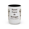 15oz Basset Fauve de Bretagne Latin Mug, Vintage Dog Coffee Mug, Dog Lover Gift
