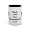 15oz Black and Tan Coonhound Dog Mom Mug, Vintage Sketch Coffee Mug, Dog Mom Gift