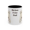 11oz Bichon Frise Dog Dad Mug, Vintage Sketch Coffee Mug, Dog Dad Gift