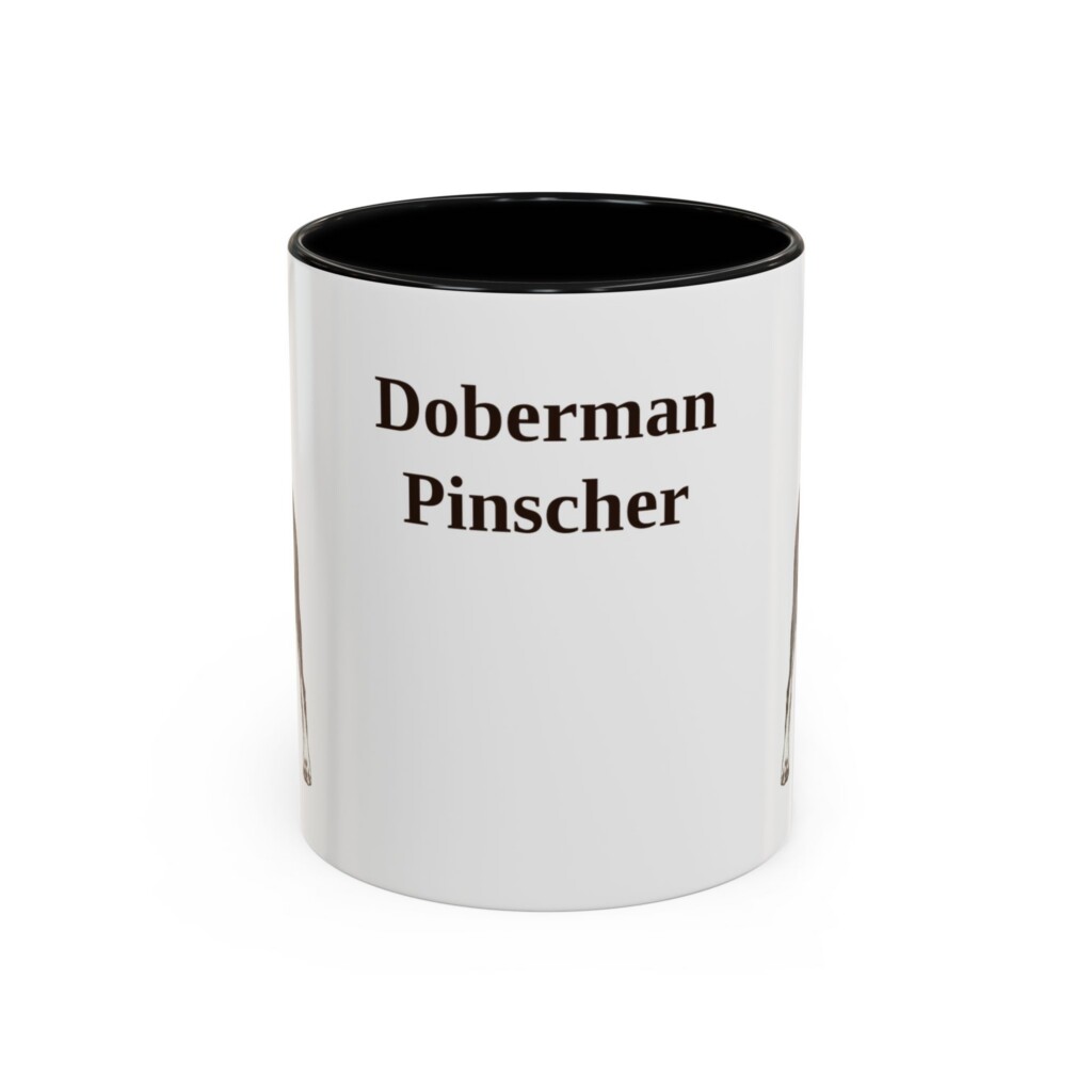 11oz Doberman Pinscher Mug, Vintage Dog Portrait Coffee Mug, Dog Lover Gift