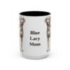15oz Blue Lacy Dog Mom Mug, Vintage Sketch Coffee Mug, Dog Mom Gift