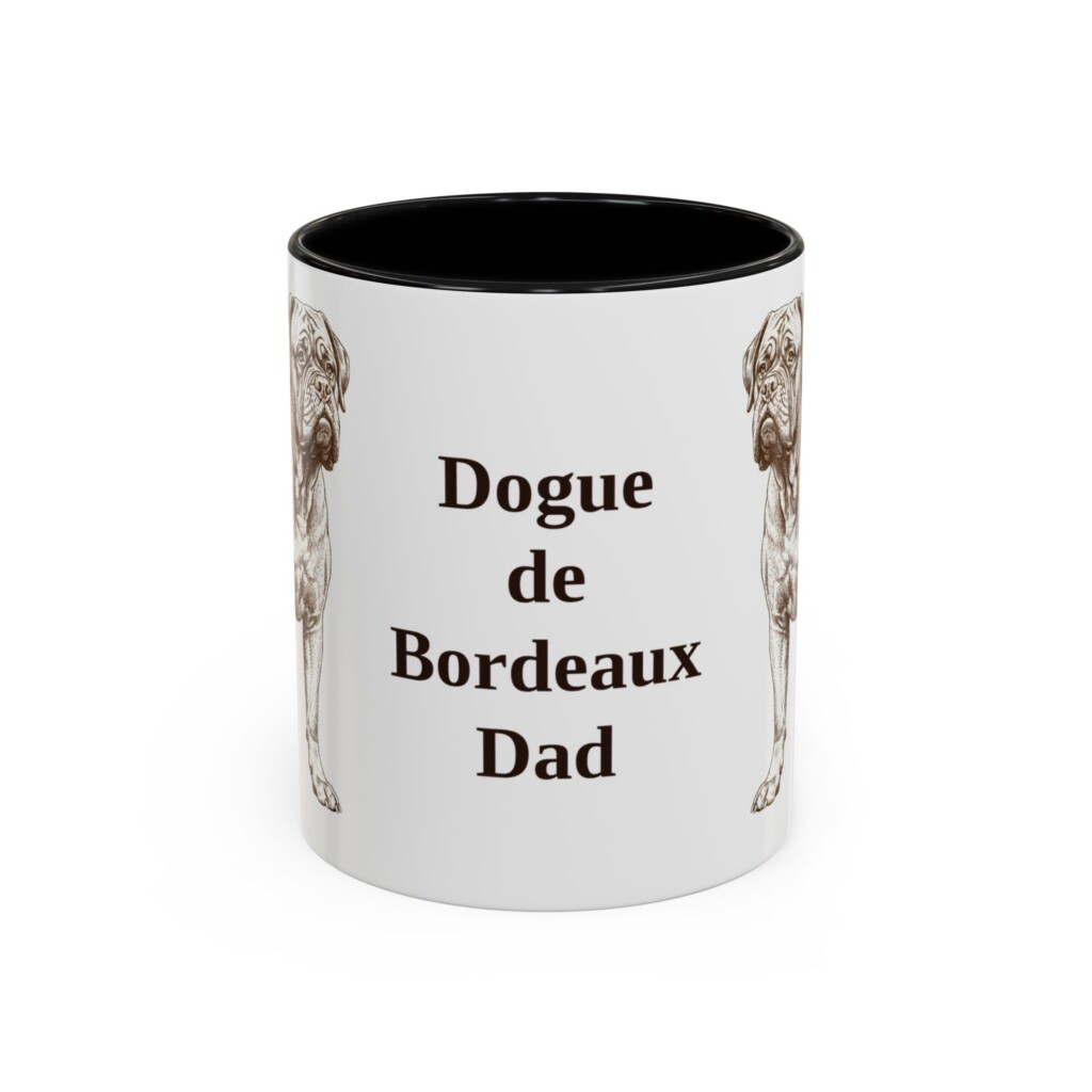 11oz Dogue de Bordeaux Dog Dad Mug, Vintage Sketch Coffee Mug, Dog Dad Gift