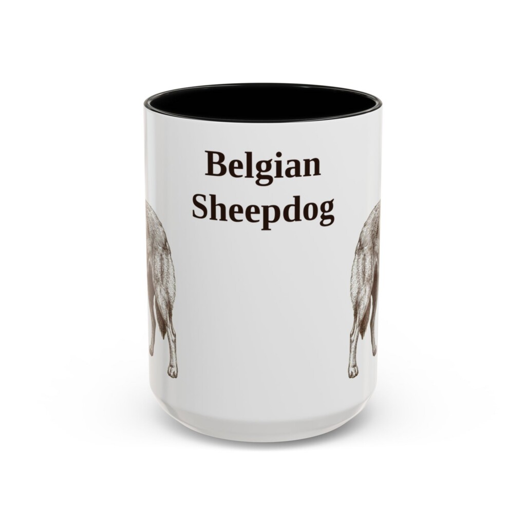 492040351096575896_2048.jpeg 15oz Belgian Sheepdog Mug, Vintage Dog Portrait Coffee Mug, Dog Lover Gift