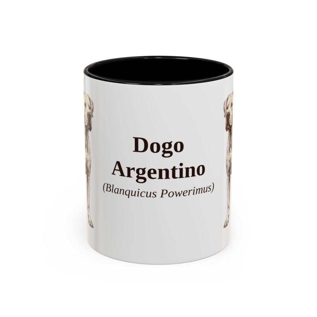 11oz Dogo Argentino Latin Mug, Vintage Dog Coffee Mug, Dog Lover Gift
