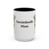 15oz Aussiedoodle Dog Mom Mug, Vintage Sketch Coffee Mug, Dog Mom Gift