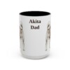 15oz Akita Dog Dad Mug, Vintage Sketch Coffee Mug, Dog Dad Gift