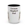 15oz German Shepherd Dog Dad Mug, Vintage Sketch Coffee Mug, Dog Dad Gift
