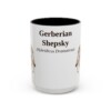 15oz Gerberian Shepsky Latin Mug, Vintage Dog Coffee Mug, Dog Lover Gift