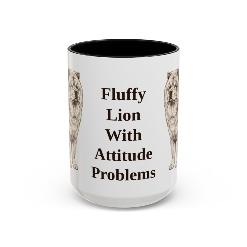 15oz Funny Chow Chow Mug, Vintage Dog Coffee Mug, Dog Lover Gift