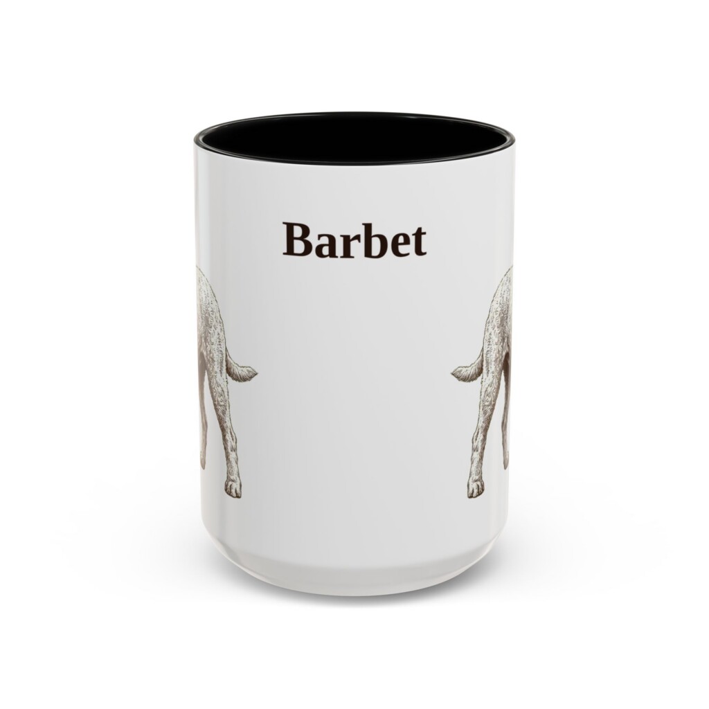 5018888557978528935_2048.jpeg 15oz Barbet Mug, Vintage Dog Portrait Coffee Mug, Dog Lover Gift