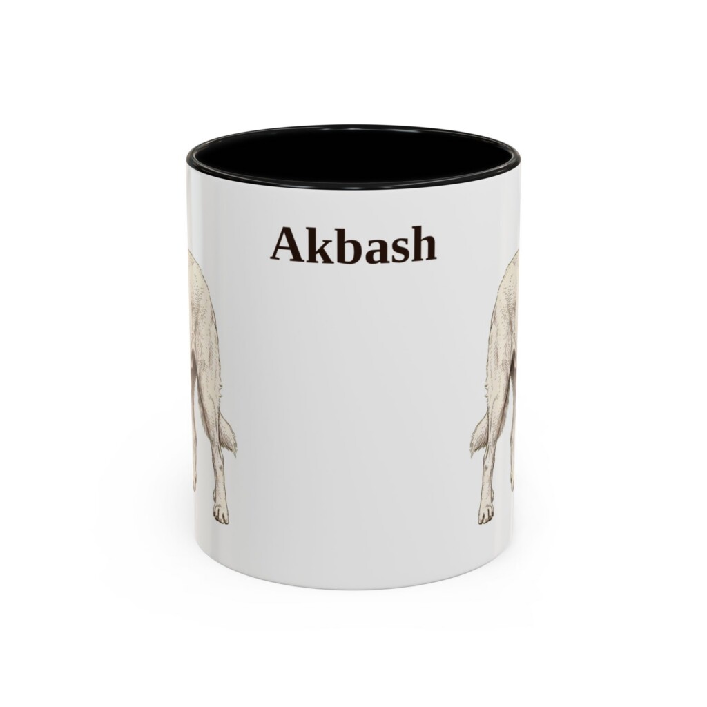 11oz Akbash Mug, Vintage Dog Portrait Coffee Mug, Dog Lover Gift