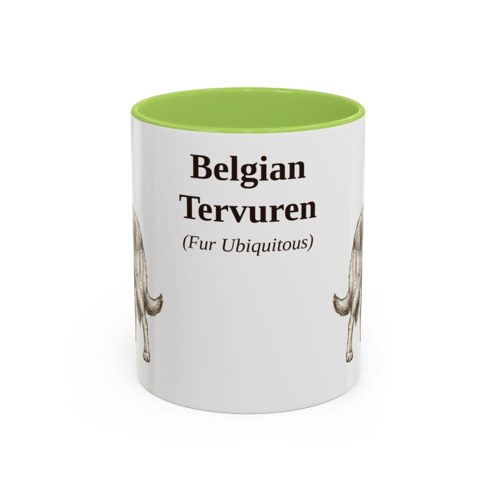11oz Belgian Tervuren Latin Mug, Vintage Dog Coffee Mug, Dog Lover Gift
