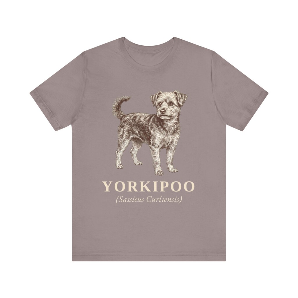 Yorkipoo Latin Shirt, Vintage Dog Sketch Tee, Dog Latin Gift
