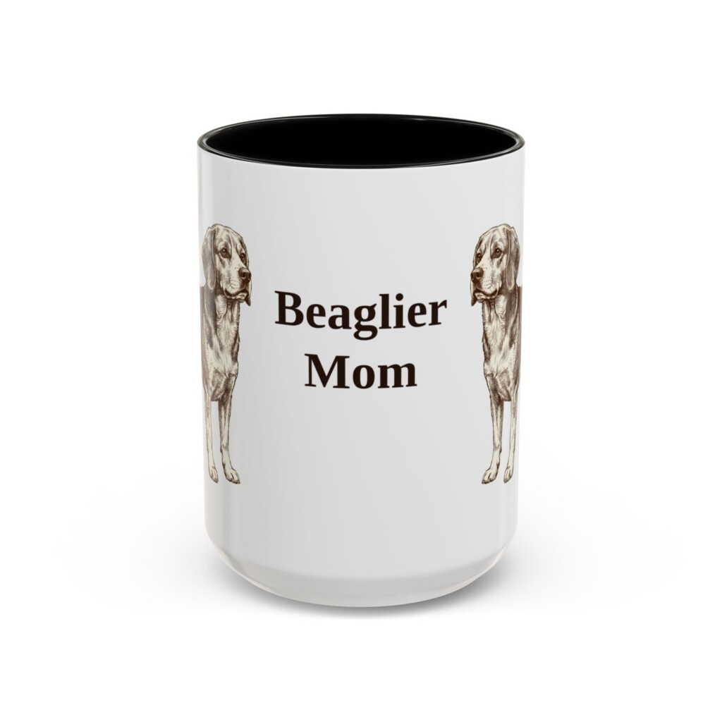 5097825284675738736_2048.jpeg 15oz Beaglier Dog Mom Mug, Vintage Sketch Coffee Mug, Dog Mom Gift