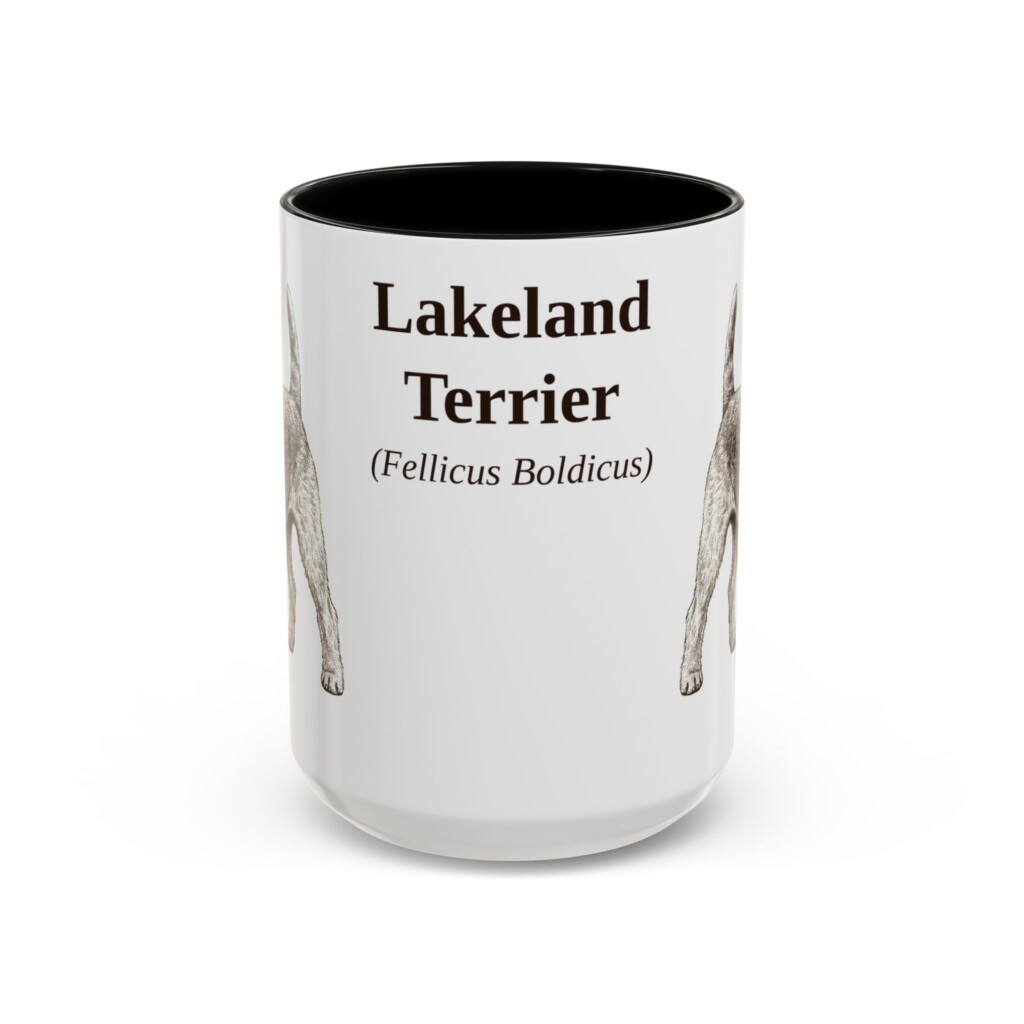 15oz Lakeland Terrier Latin Mug, Vintage Dog Coffee Mug, Dog Lover Gift