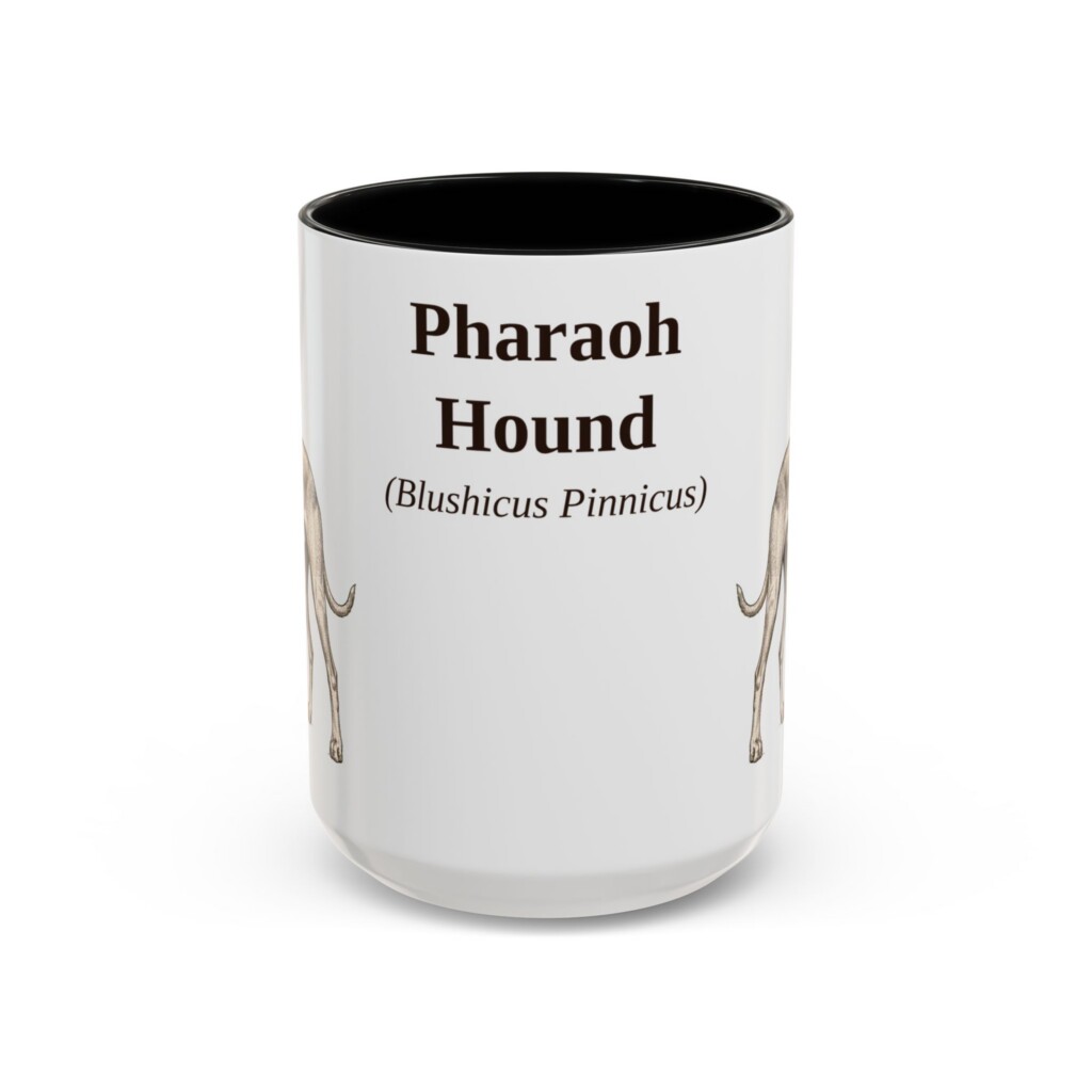 15oz Pharaoh Hound Latin Mug, Vintage Dog Coffee Mug, Dog Lover Gift