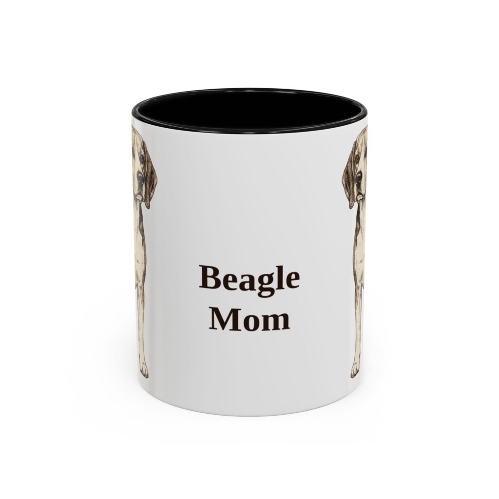 11oz Beagle Dog Mom Mug, Vintage Sketch Coffee Mug, Dog Mom Gift