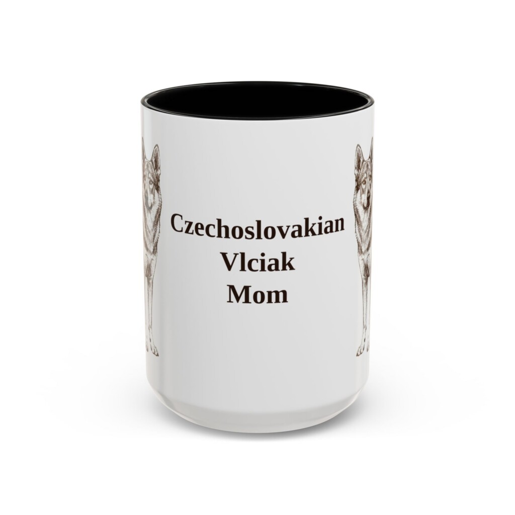 15oz Czechoslovakian Vlciak Dog Mom Mug, Vintage Sketch Coffee Mug, Dog Mom Gift