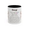 11oz Dorgi Mug, Illustrated Dog Breed Facts Coffee Mug, Vintage Dog Keepsake Gift