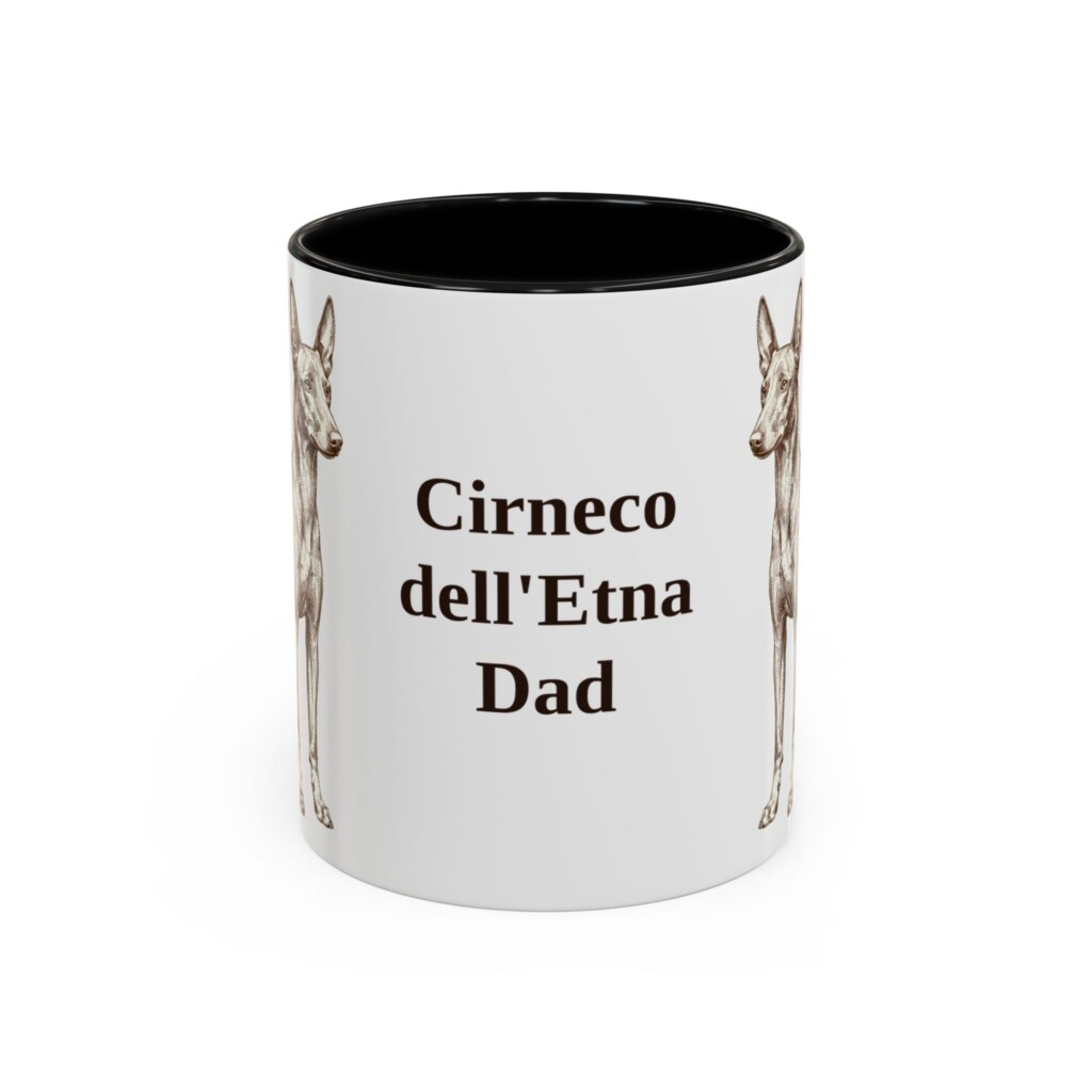 11oz Cirneco dell'Etna Dog Dad Mug, Vintage Sketch Coffee Mug, Dog Dad Gift