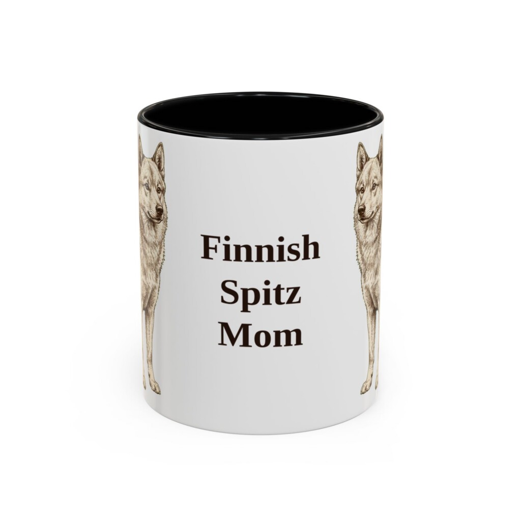 549709334284065485_2048.jpeg 11oz Finnish Spitz Dog Mom Mug, Vintage Sketch Coffee Mug, Dog Mom Gift